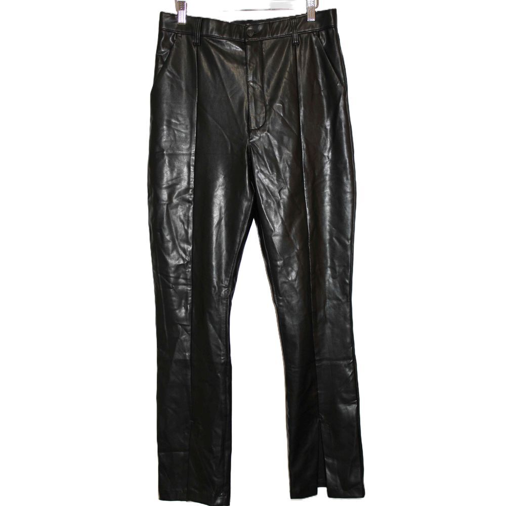 Womens Abercrombie & Fitch Skinny Ultra High Rise Black Vegan Pants Size 31 / 12